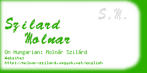 szilard molnar business card