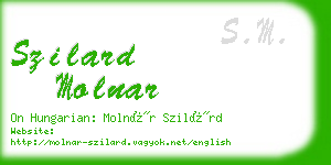 szilard molnar business card